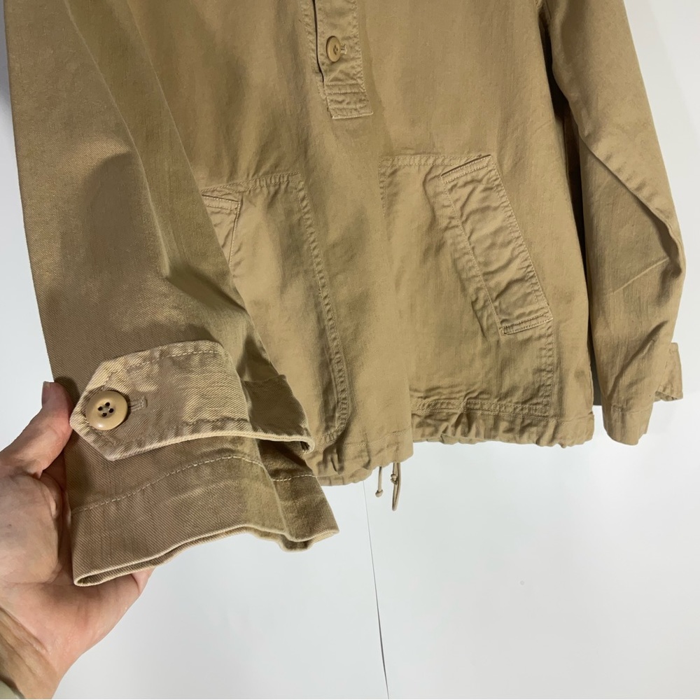J. Crew Women’s Anorak Heritage Silhouette Hooded Pullover Jacket Beige Size LG - Picture 9 of 16